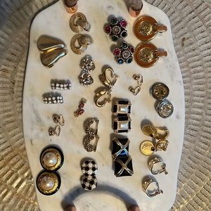 Big Lot of Vintage Clip On Earrings